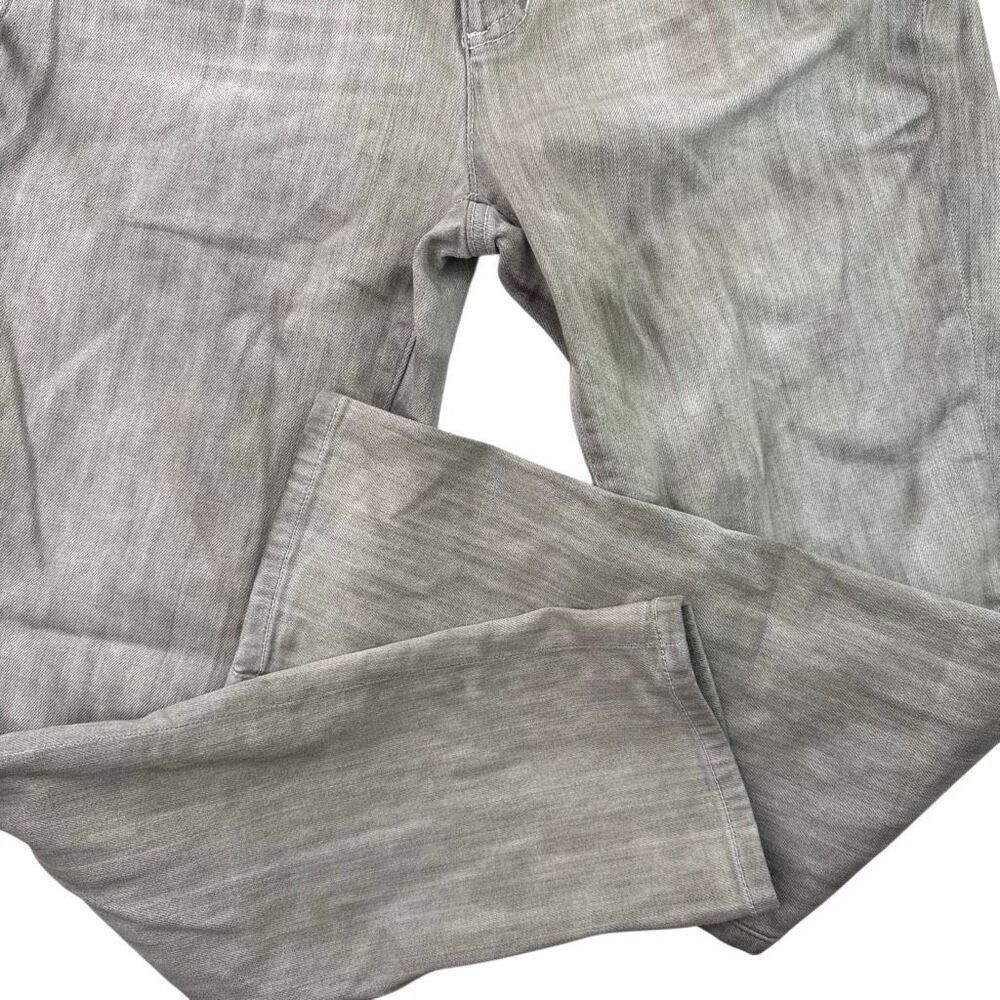 Eileen Fisher Organic Cotton Jeans Size 8 Stretch Straight Leg Washed Light Gray - Picture 5 of 11